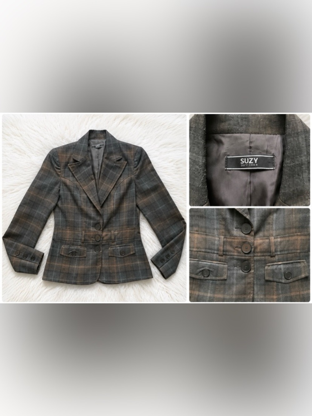 Suzy Plaid Blazer